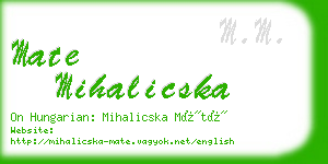 mate mihalicska business card